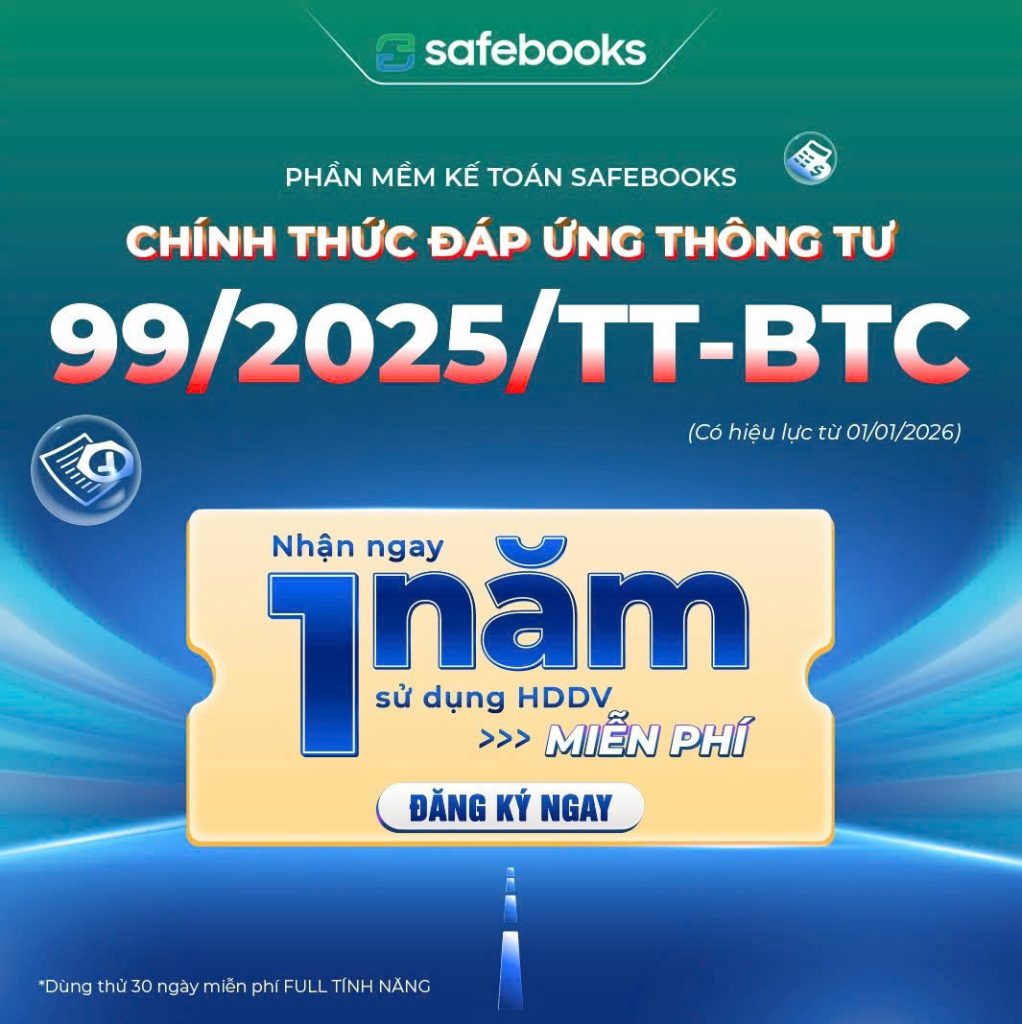 Phần mềm kế toán Safebooks đáp ứng thông tư 99