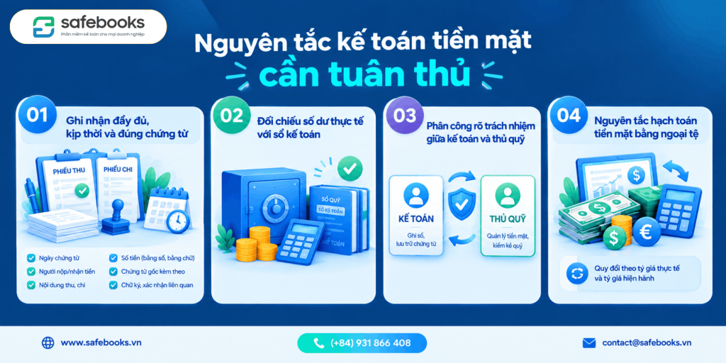 Nguyên tắc kế toán tiền mặt cần tuân thủ