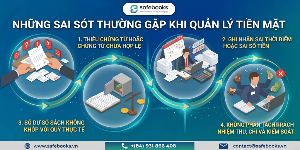 Những sai sót thường gặp khi quản lý tiền mặt