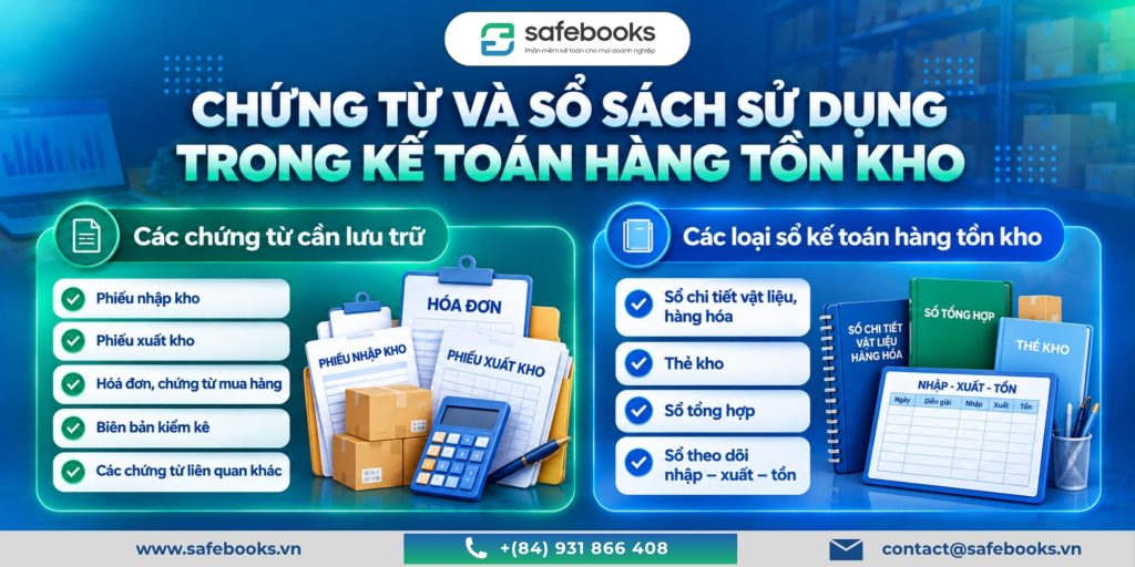 Chứng từ và sổ sách sử dụng trong kế toán hàng tồn kho