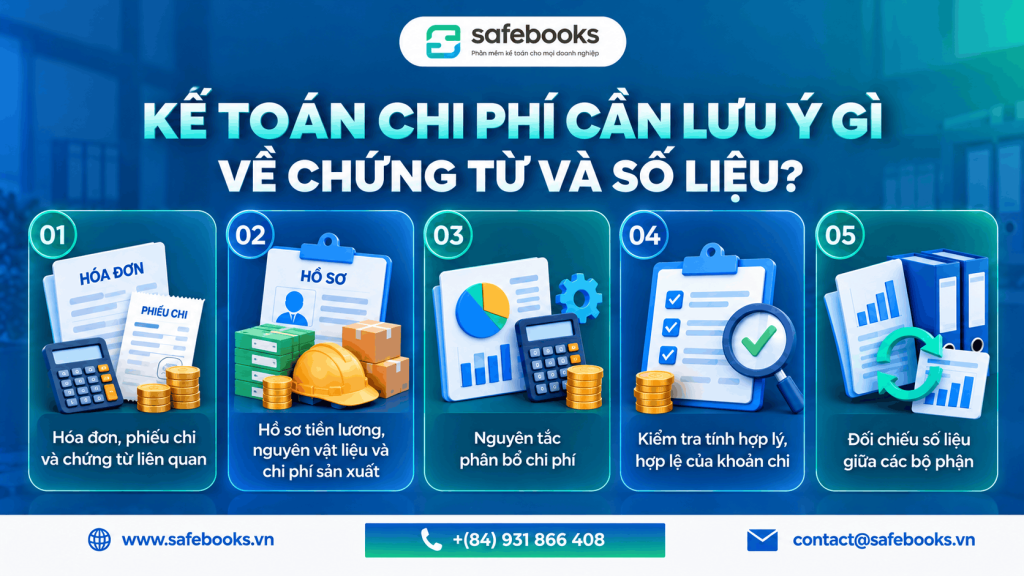 Kế toán chi phí cần lưu ý gì về chứng từ và số liệu
