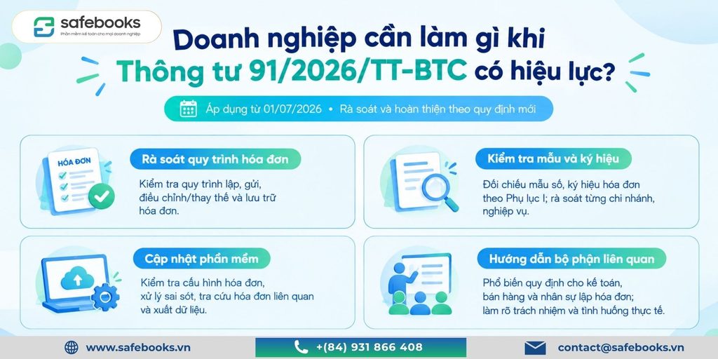 Doanh nghiệp cần làm gì khi Thông tư 91/2026/TT-BTC có hiệu lực