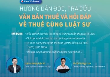 Hội thảo “Hướng dẫn đọc, tra cứu văn bản thuế và hỏi đáp về thuế cùng luật sư” ngày 06/01/2024