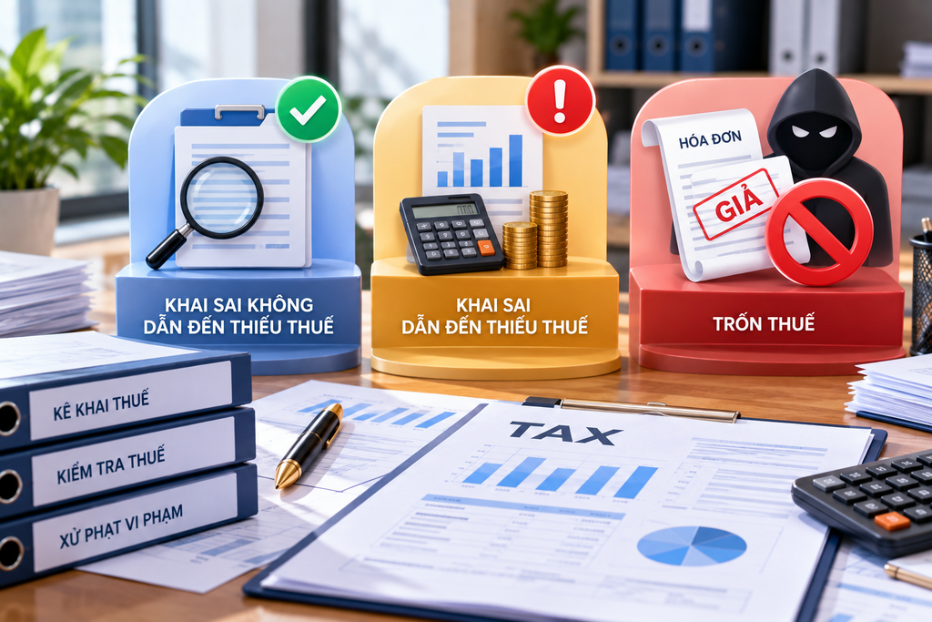 Mức phạt khai sai dẫn đến thiếu tiền thuế: 20% và trường hợp được miễn