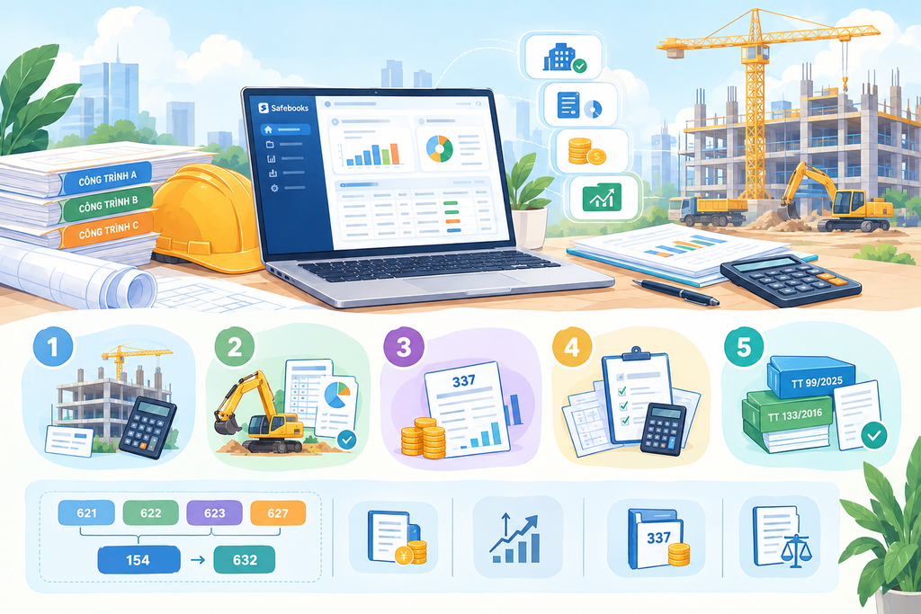 Quy trình hạch toán kế toán xây dựng công trình theo Thông tư 99/2025 3 a53e7ea7 4303 433d 8376 8897f7b40541