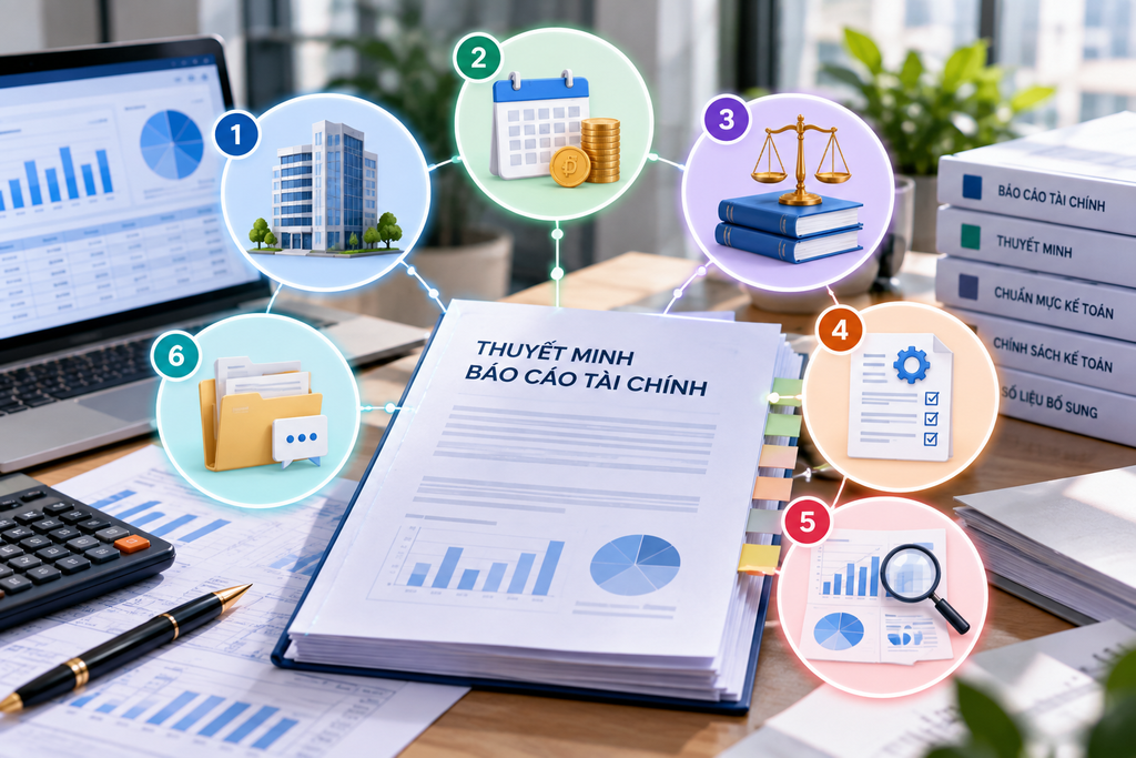 Cách làm thuyết minh báo cáo tài chính: bảy bước và ví dụ mẫu 2 Cách làm thuyết minh báo cáo tài chính: bảy bước và ví dụ mẫu