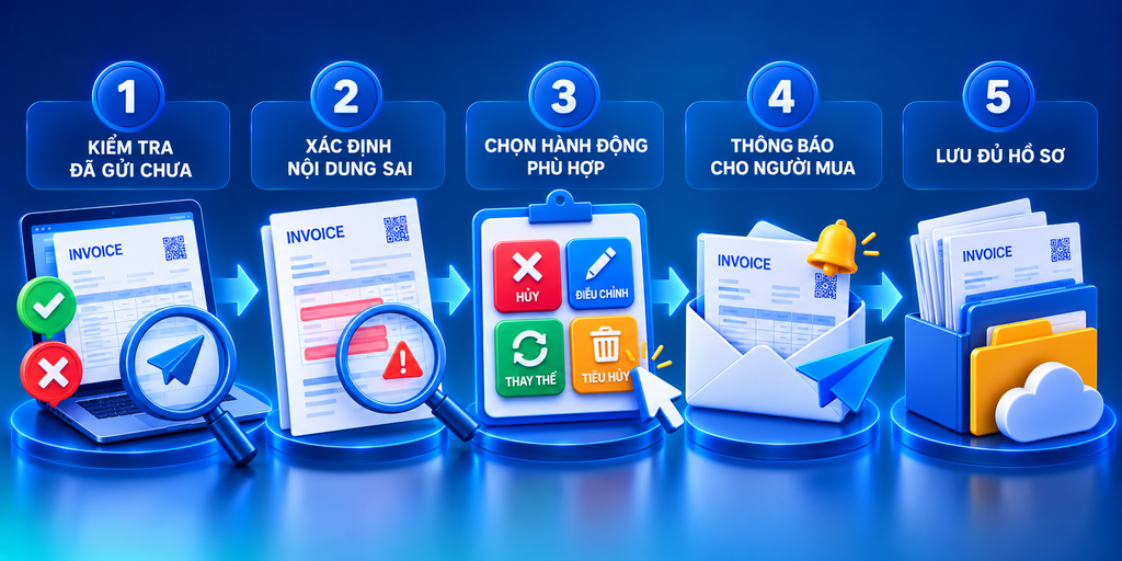 Hủy hóa đơn điện tử: phân biệt hủy, tiêu hủy, điều chỉnh, thay thế