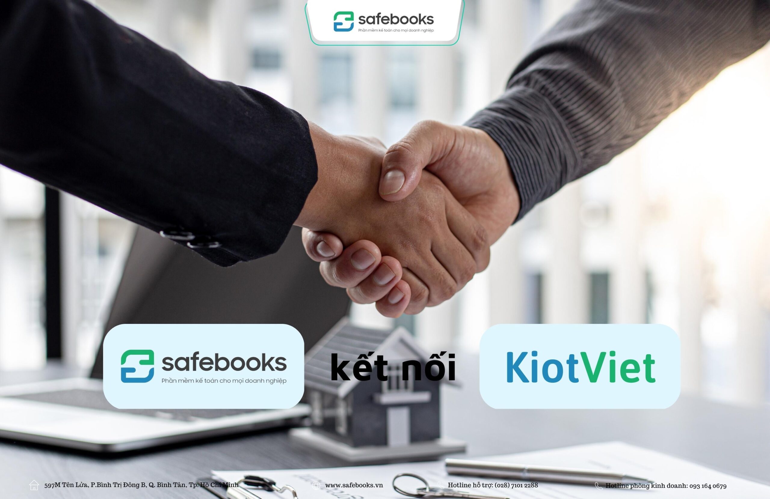 Phần mềm kế toán Safebooks kết nối với KiotViet