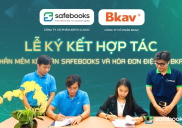 Lễ kí kết hợp tác Phần mềm kế toán Safebooks và Hoá đơn điện tử BKAV