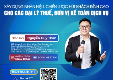 Hội thảo: Xây dựng và định vị thương hiệu cá nhân, thu hút khách hàng cho kế toán dịch vụ