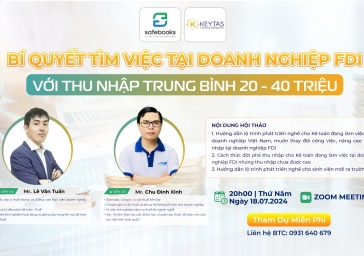 Webinar “BÍ QUYẾT TÌM VIỆC TẠI DOANH NGHIỆP FDI VỚI THU NHẬP TRUNG BÌNH 20 – 40 TRIỆU”