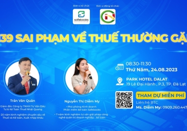 [Hội thảo Đà lạt] Chuyên đề 139 SAI PHẠM VỀ THUẾ THƯỜNG GẶP