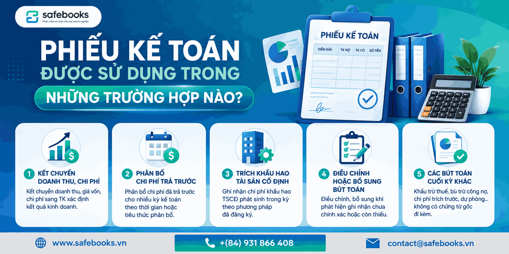 Phiếu kế toán là gì? Mẫu phiếu kế toán chuẩn, chi tiết 1 Phiếu kế toán được sử dụng trong những trường hợp nào?