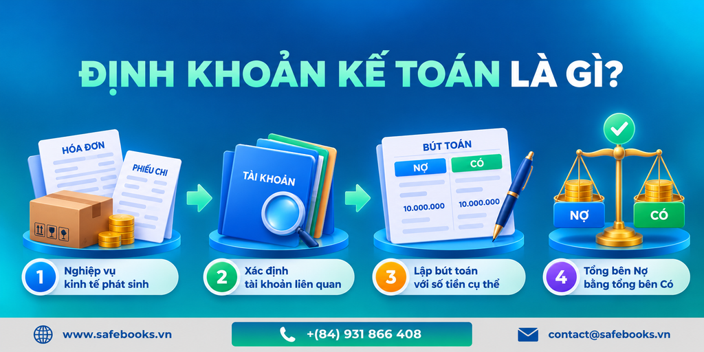 Định khoản kế toán 2026: nguyên tắc, ví dụ và tài khoản đã bị bỏ