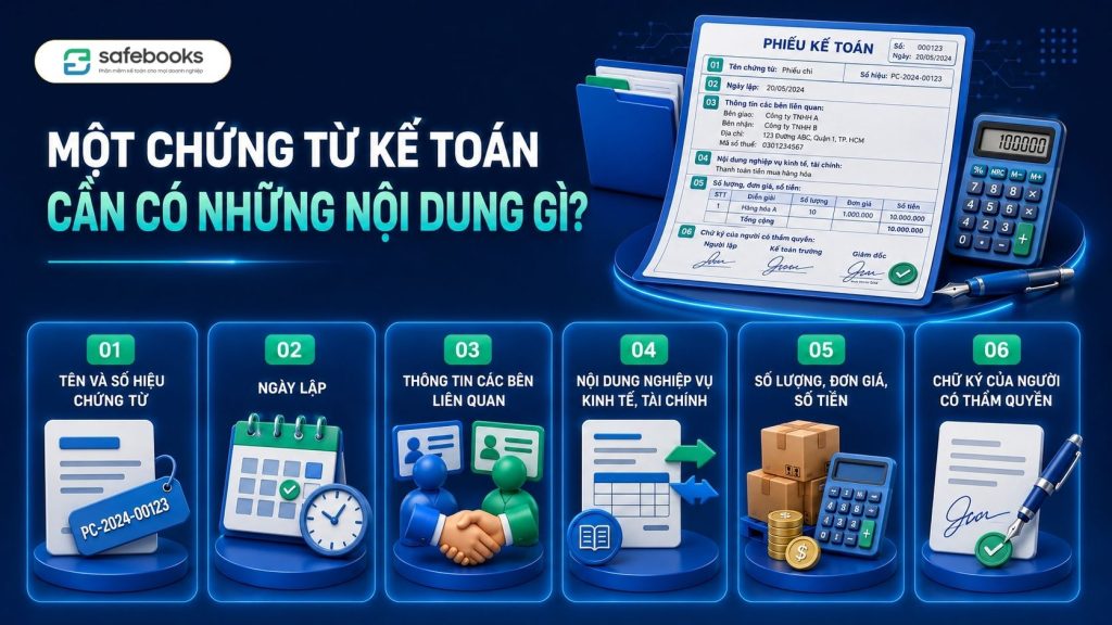 Một chứng từ kế toán cần có những nội dung gì