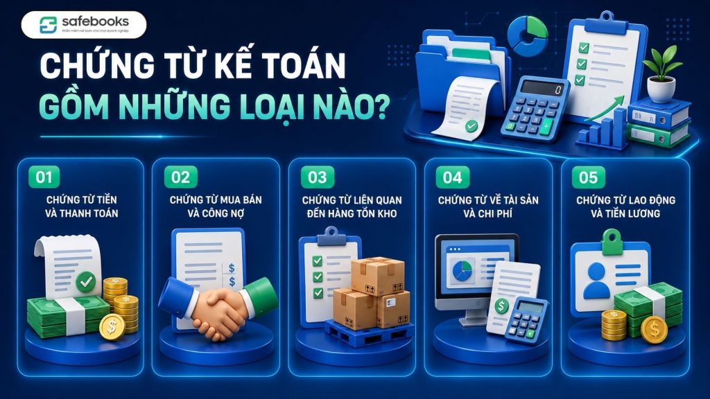 Chứng từ kế toán gồm những loại nào?