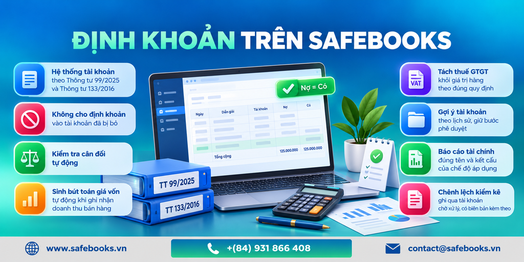 Định khoản kế toán 2026: nguyên tắc, ví dụ và tài khoản đã bị bỏ