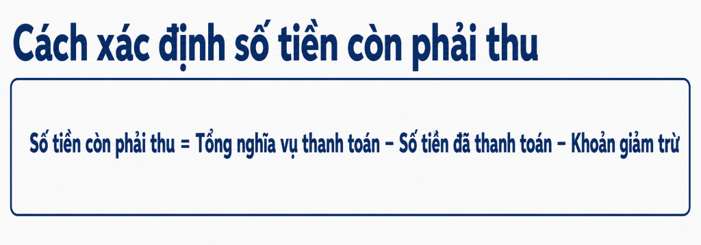Cách xác định số tiền khách hàng còn phải thanh toán
