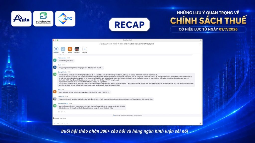 RECAP WEBINAR: NHỮNG LƯU Ý QUAN TRỌNG VỀ CHÍNH SÁCH THUẾ CÓ HIỆU LỰC TỪ NGÀY 01/07/2026 3 image 1