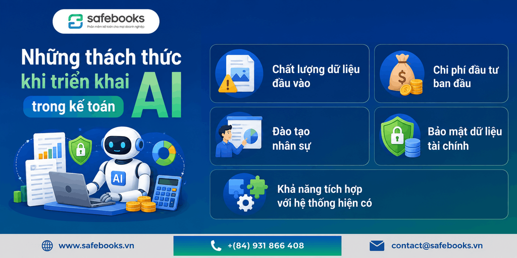 Những thách thức khi triển khai AI trong kế toán