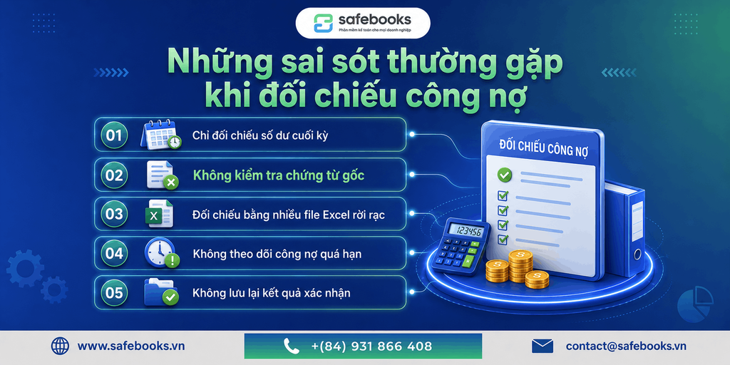 Những sai sót thường gặp khi đối chiếu công nợ và cách khắc phục